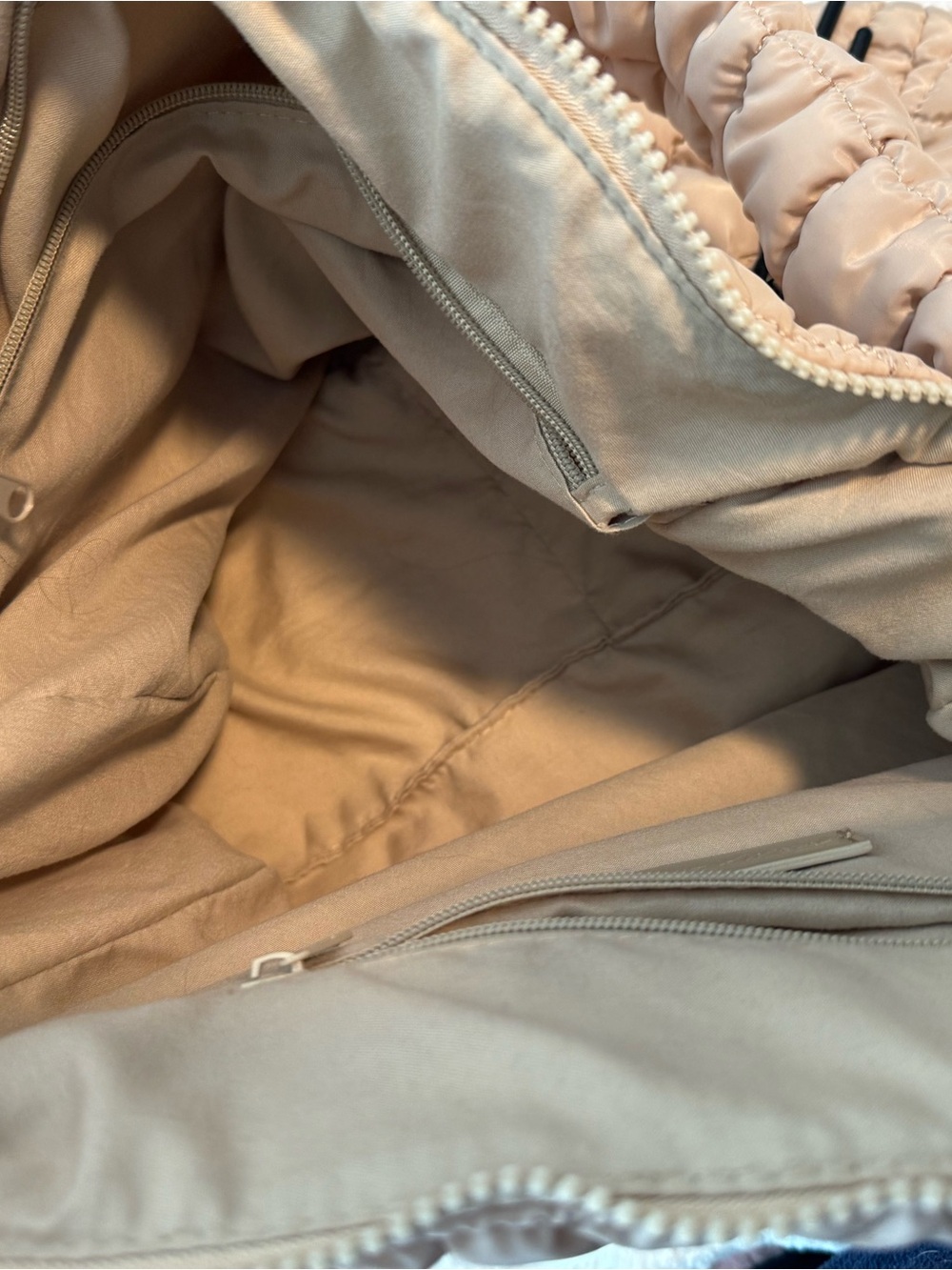 Free People Quilted Puffer Shoulder Bag in Light Beige - Picture 3 of 3